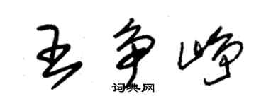 朱锡荣王争峥草书个性签名怎么写