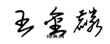 朱锡荣王金麟草书个性签名怎么写