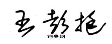 朱锡荣王彭挺草书个性签名怎么写