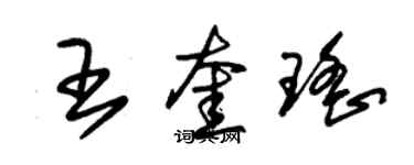 朱锡荣王奎瑶草书个性签名怎么写