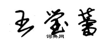 朱锡荣王莹蕾草书个性签名怎么写