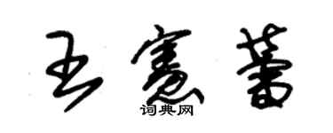 朱锡荣王宪蕾草书个性签名怎么写