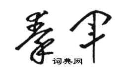 骆恒光秦军草书个性签名怎么写