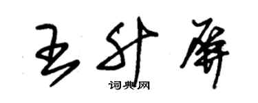 朱锡荣王升屏草书个性签名怎么写