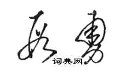 骆恒光段勇草书个性签名怎么写