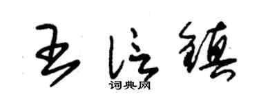 朱锡荣王信镇草书个性签名怎么写