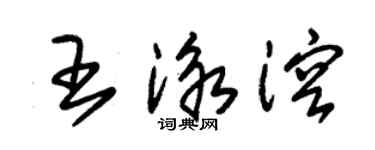 朱锡荣王泳溶草书个性签名怎么写