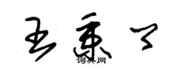 朱锡荣王秉卿草书个性签名怎么写