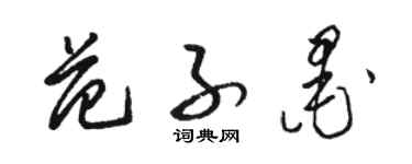 骆恒光范子墨草书个性签名怎么写
