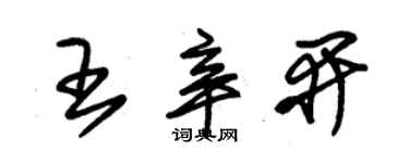 朱锡荣王辛开草书个性签名怎么写