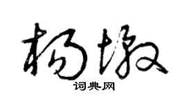 曾庆福杨墩草书个性签名怎么写