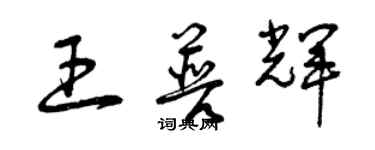 曾庆福王普辉草书个性签名怎么写