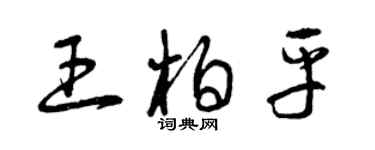 曾庆福王柏平草书个性签名怎么写