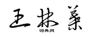 曾庆福王林叶草书个性签名怎么写