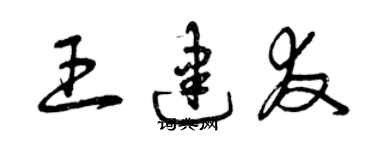 曾庆福王建友草书个性签名怎么写