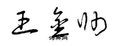 曾庆福王金帅草书个性签名怎么写