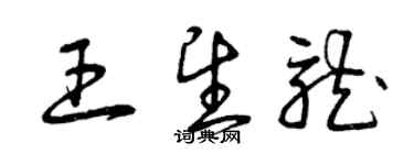 曾庆福王望龙草书个性签名怎么写