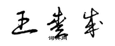 曾庆福王爱成草书个性签名怎么写