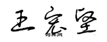 曾庆福王宏坚草书个性签名怎么写