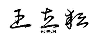 曾庆福王立耘草书个性签名怎么写
