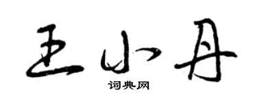 曾庆福王小丹草书个性签名怎么写