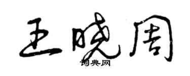 曾庆福王晓周草书个性签名怎么写