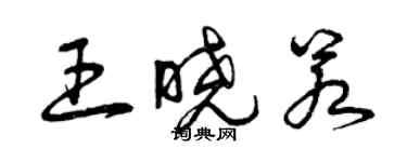 曾庆福王晓若草书个性签名怎么写