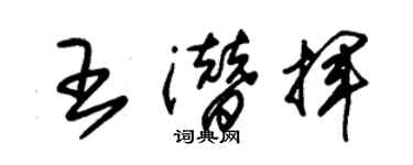 朱锡荣王潜挥草书个性签名怎么写
