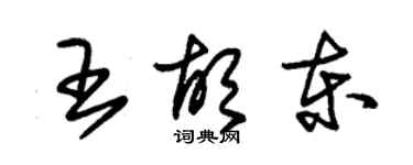 朱锡荣王胡东草书个性签名怎么写