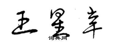 曾庆福王星辛草书个性签名怎么写