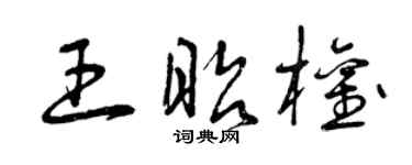 曾庆福王昭权草书个性签名怎么写