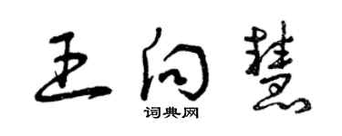 曾庆福王向慧草书个性签名怎么写