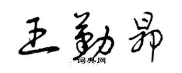 曾庆福王勤昂草书个性签名怎么写
