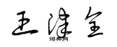 曾庆福王津全草书个性签名怎么写