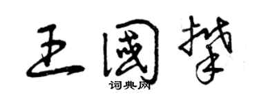 曾庆福王国攀草书个性签名怎么写