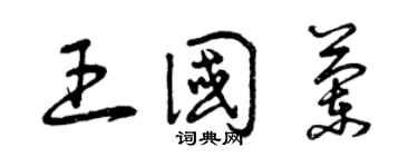曾庆福王国兰草书个性签名怎么写