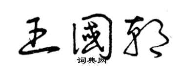 曾庆福王国朝草书个性签名怎么写