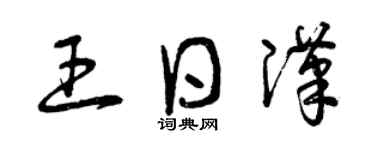 曾庆福王日汉草书个性签名怎么写