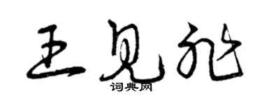 曾庆福王见非草书个性签名怎么写
