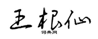 曾庆福王根仙草书个性签名怎么写