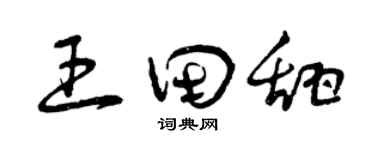 曾庆福王田甜草书个性签名怎么写