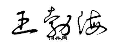曾庆福王勃海草书个性签名怎么写