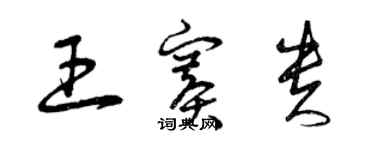 曾庆福王赛贵草书个性签名怎么写