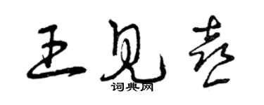 曾庆福王见喜草书个性签名怎么写