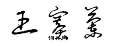 曾庆福王赛兰草书个性签名怎么写