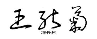 曾庆福王能菊草书个性签名怎么写
