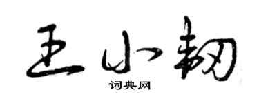 曾庆福王小韧草书个性签名怎么写