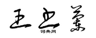 曾庆福王书兰草书个性签名怎么写