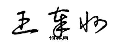 曾庆福王奉州草书个性签名怎么写