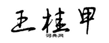 曾庆福王桂甲草书个性签名怎么写